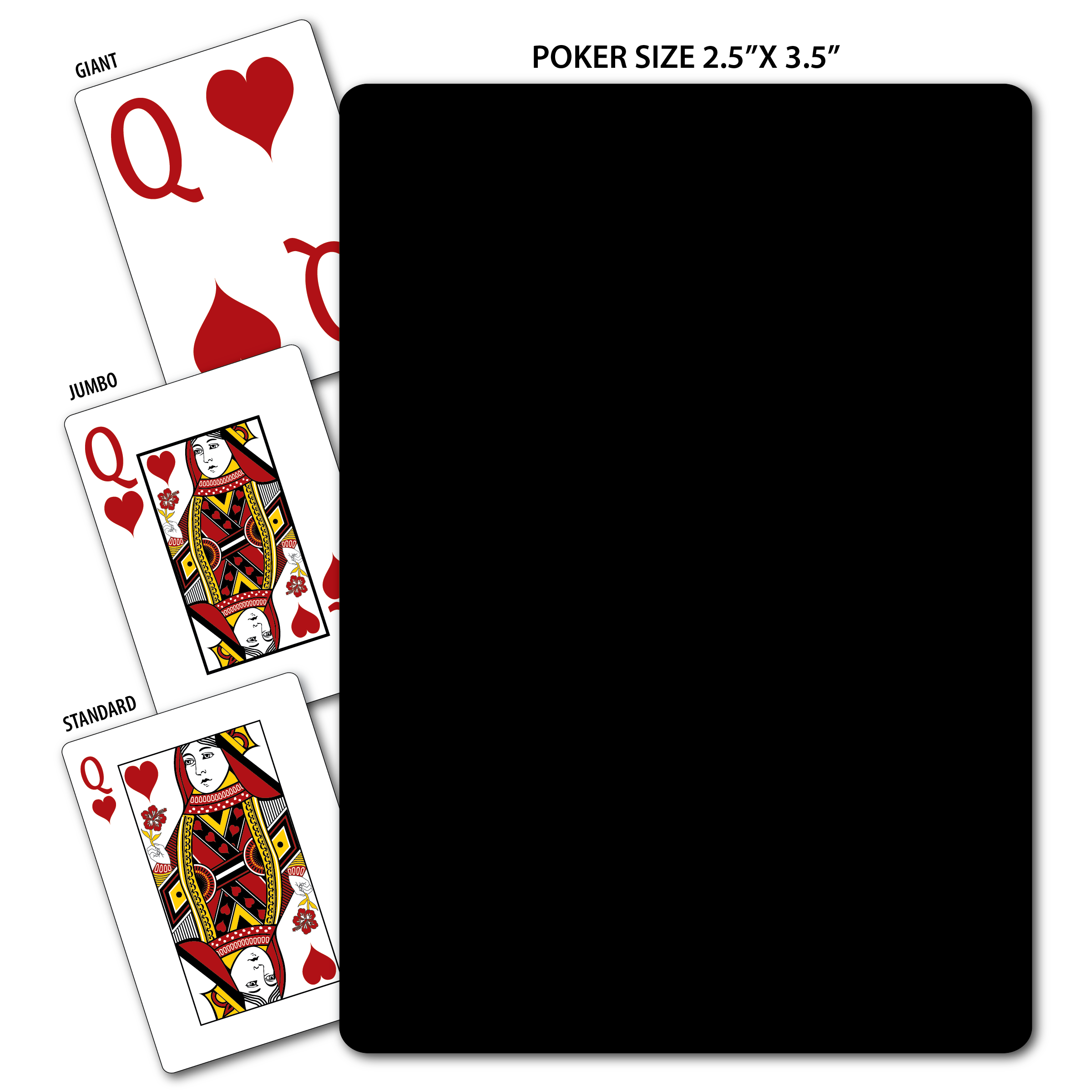 Solid Back Black Poker Size Playing Cards 4