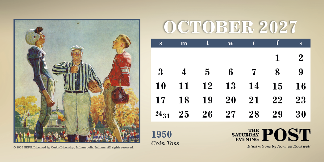 Triumph® Calendars The Saturday Evening Post Illustrations by Norman Rockwell Desk Calendar 52