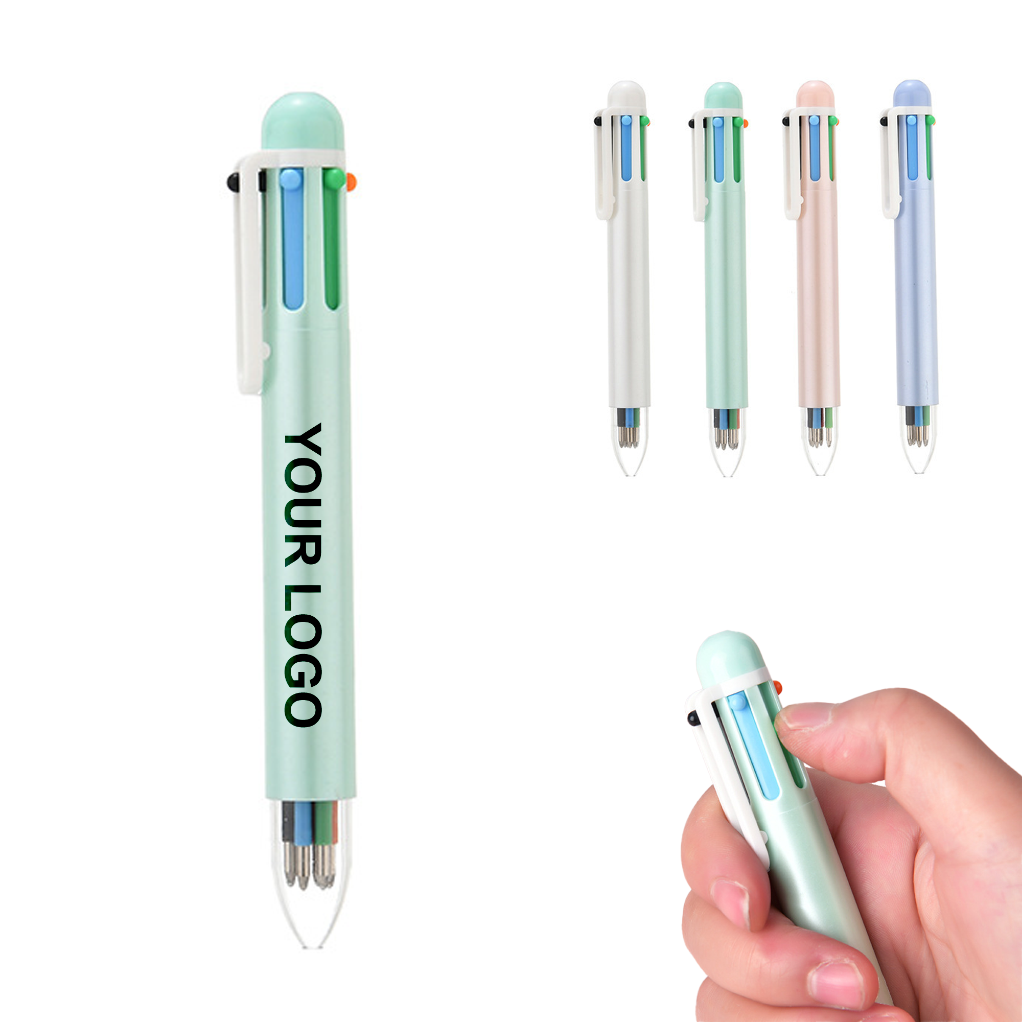 Customizable 6-Color Ballpoint Pen With Customizable Logo 2