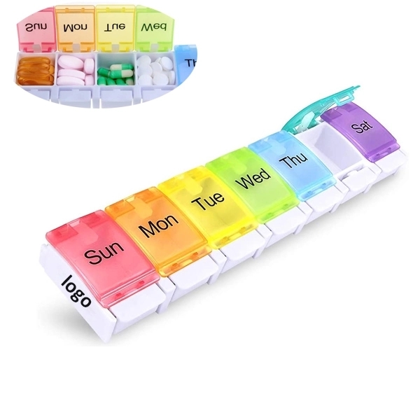 BPA Free Weekly Pill Organizer Box Case 1