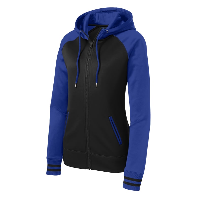 Sport-Tek Women's Sport-Wick Varsity Fleece Full-Zip Hooded Jacket. 35