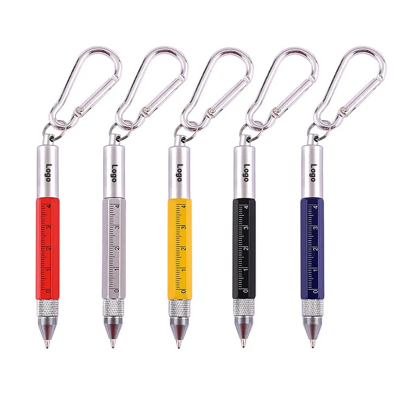 6In1 Key Ring Pen with Carabiner 2