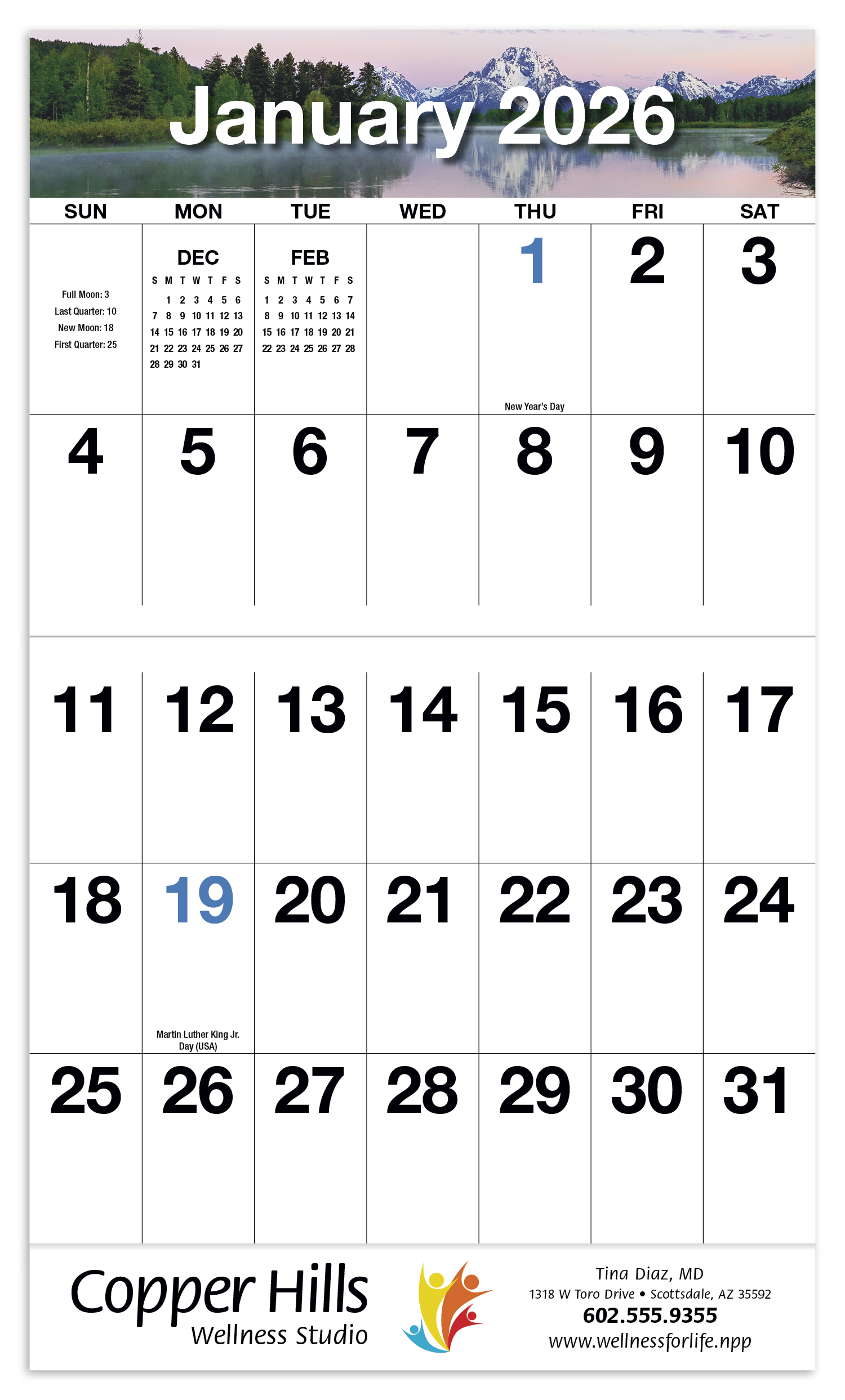 HotLine® Products Big Numbers Appointment Calendar - Stapled 43