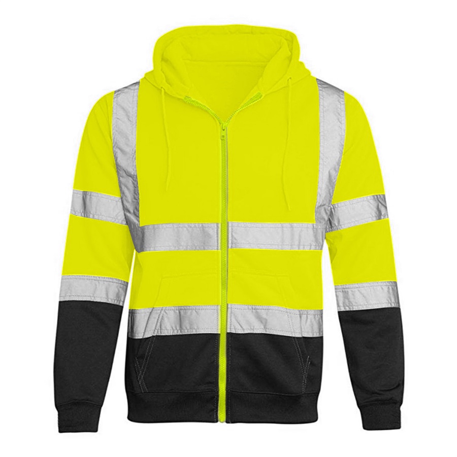 VISIPRO Reflective Colorblock Safety Full-Zip Hoodie - 280G 31