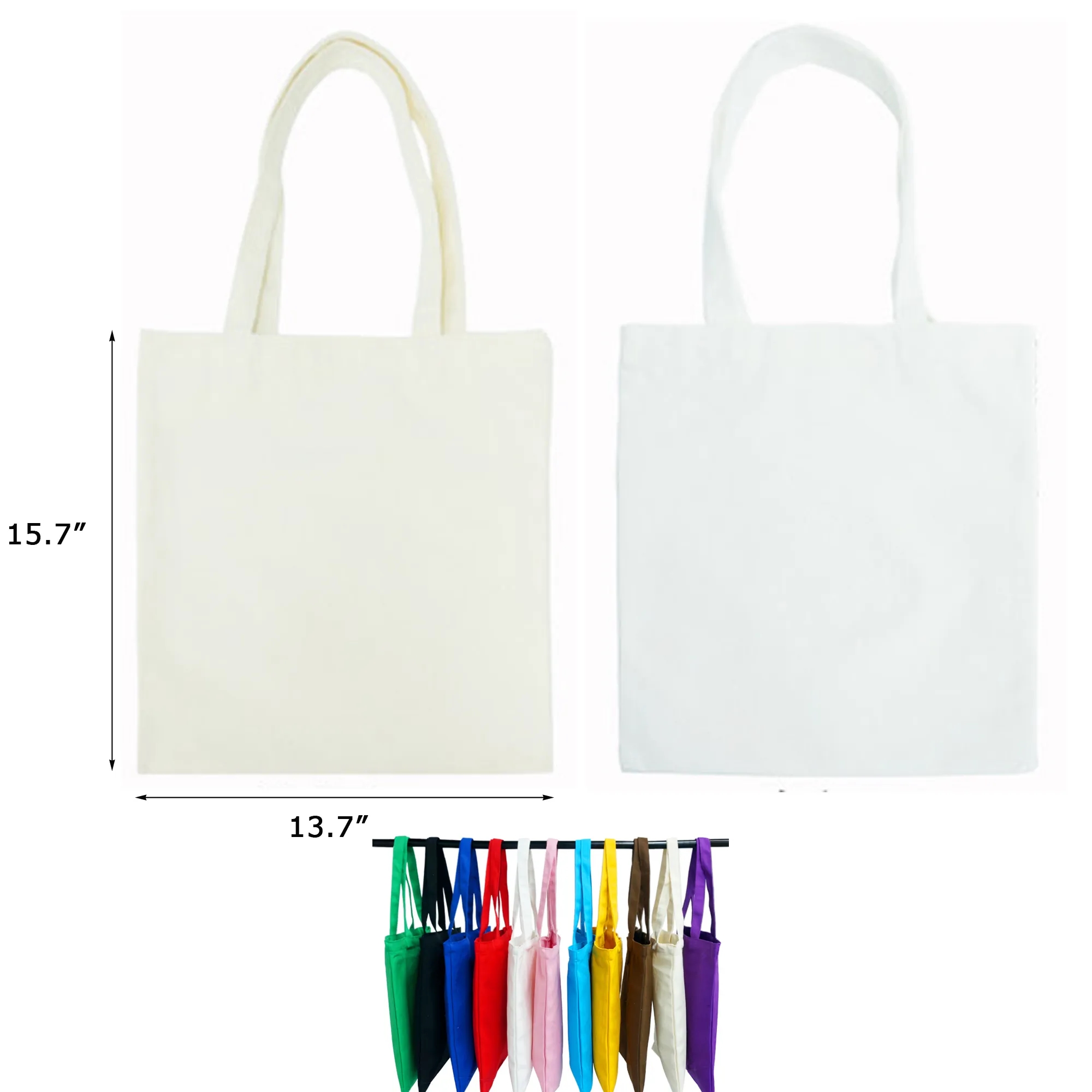 Natural Cotton Tote Bag, custom tote bag with logo imprint 3