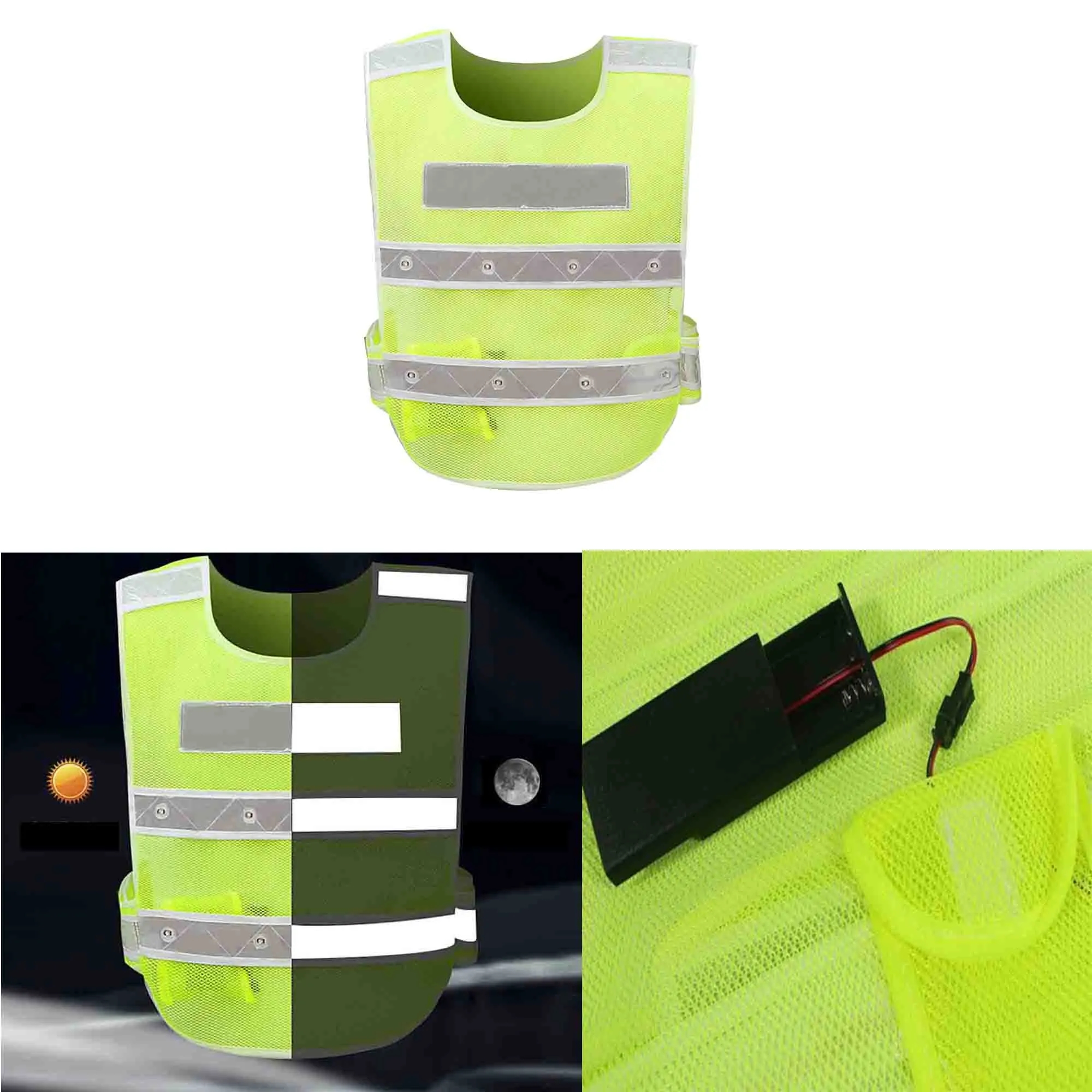 MOQ20 LED Light Up Running Reflective Vest 3