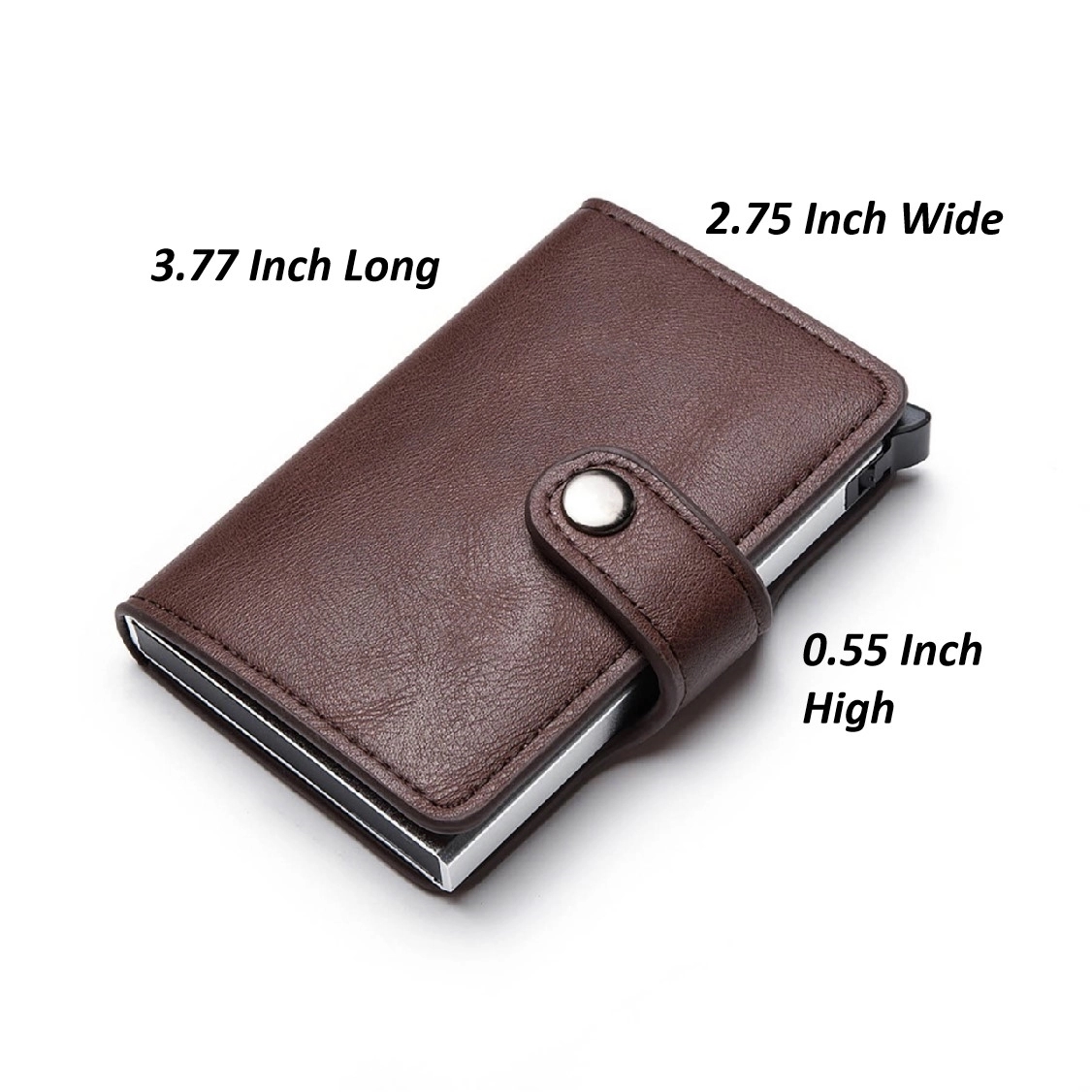 Front Pocket Minimalist Leather Slim Wallet RFID Blocking 12