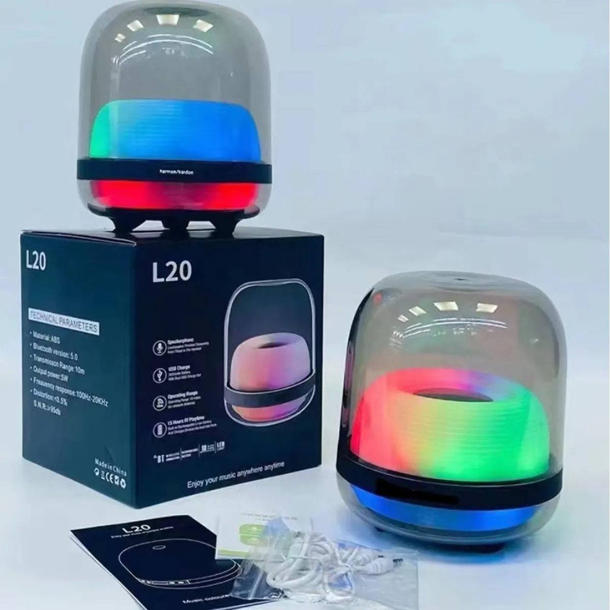 L20 Portable Wireless Bluetooth Speaker with LED RGB Light 4