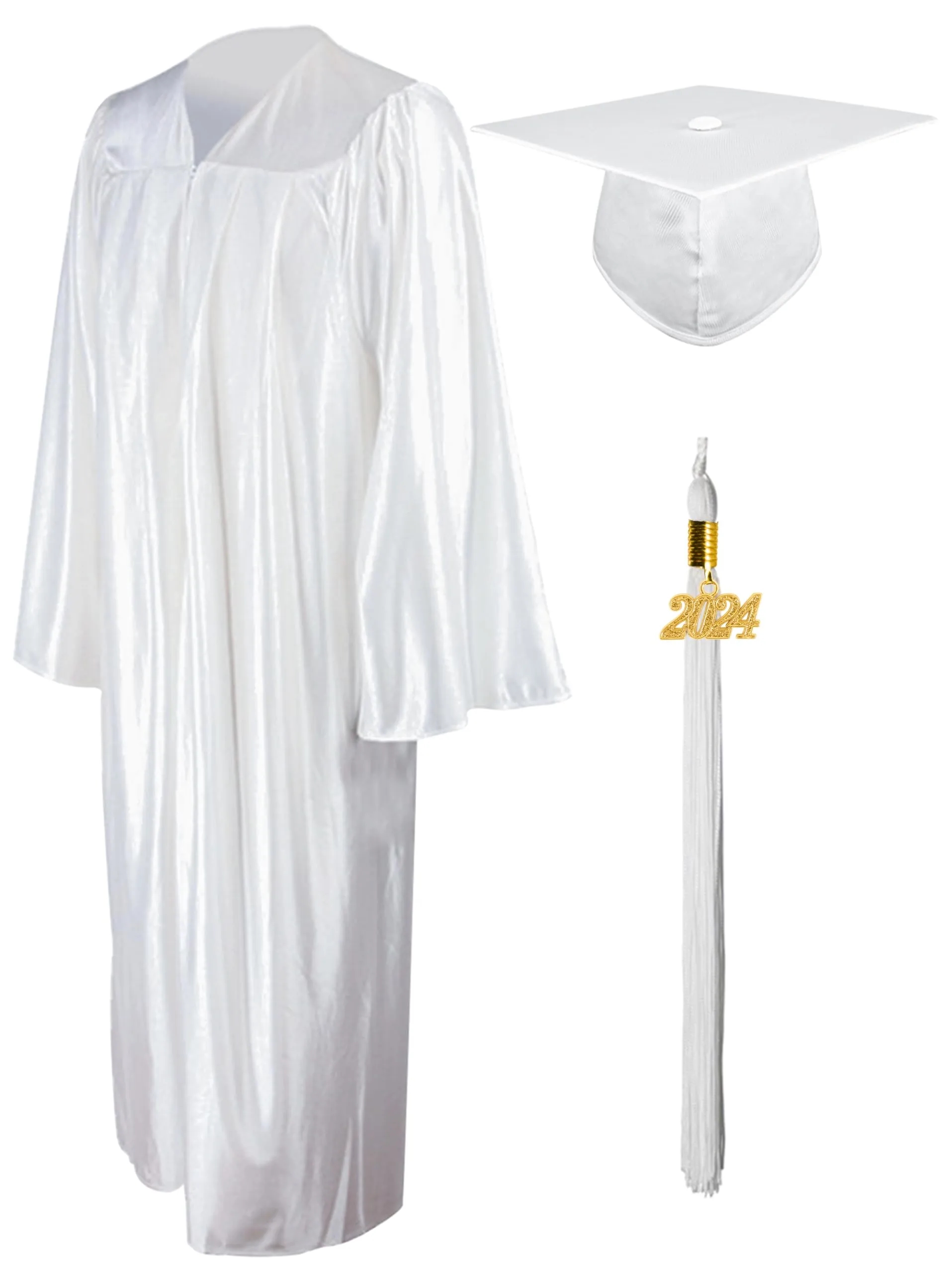 Shiny Graduation Gown Cap Tassel Set 2024 2