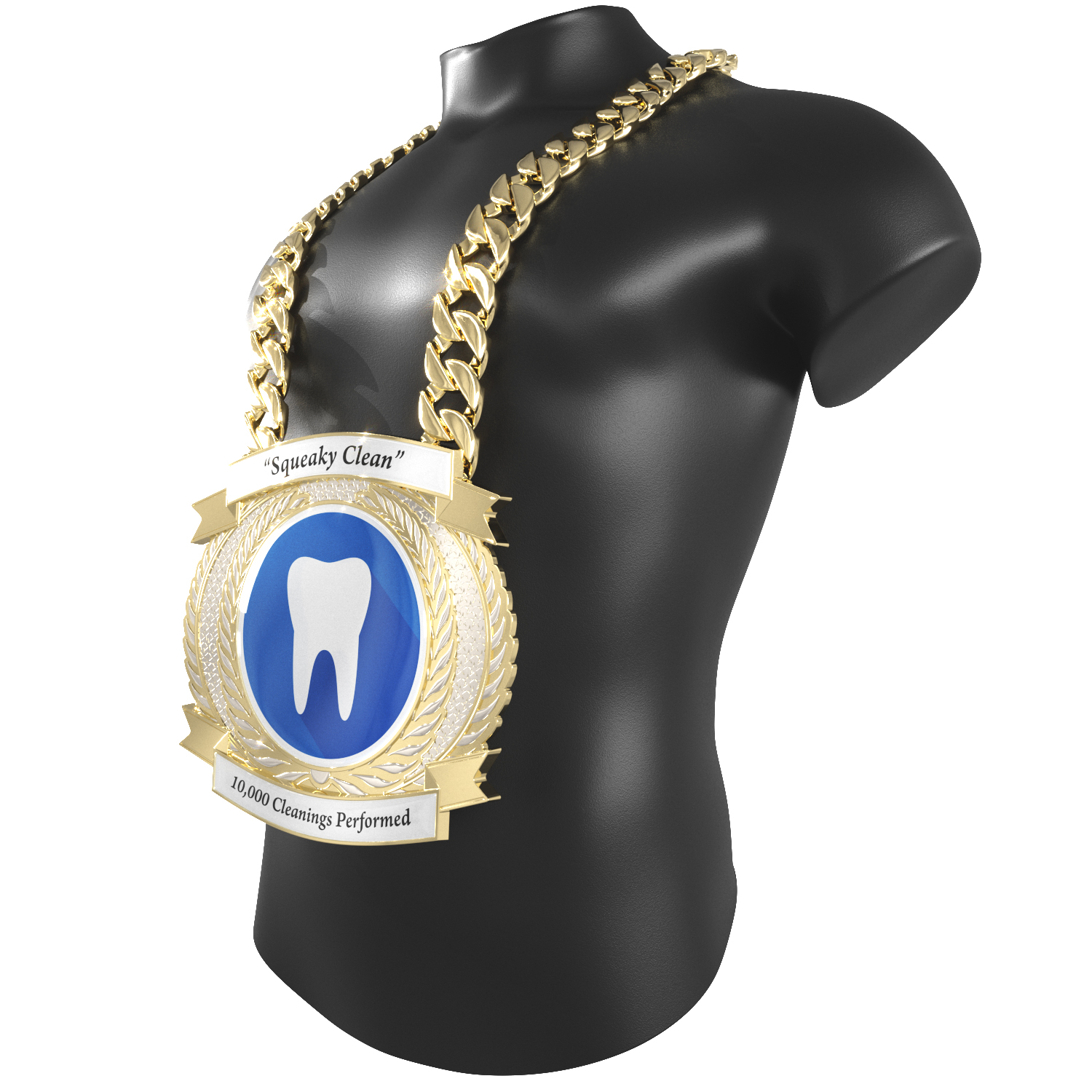 Express Vibraprint® Dual Plated Champ Chain w/ Premium Chain 18