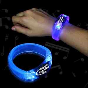Blue 8" Light Up LED Glow Bangle Bracelet 5