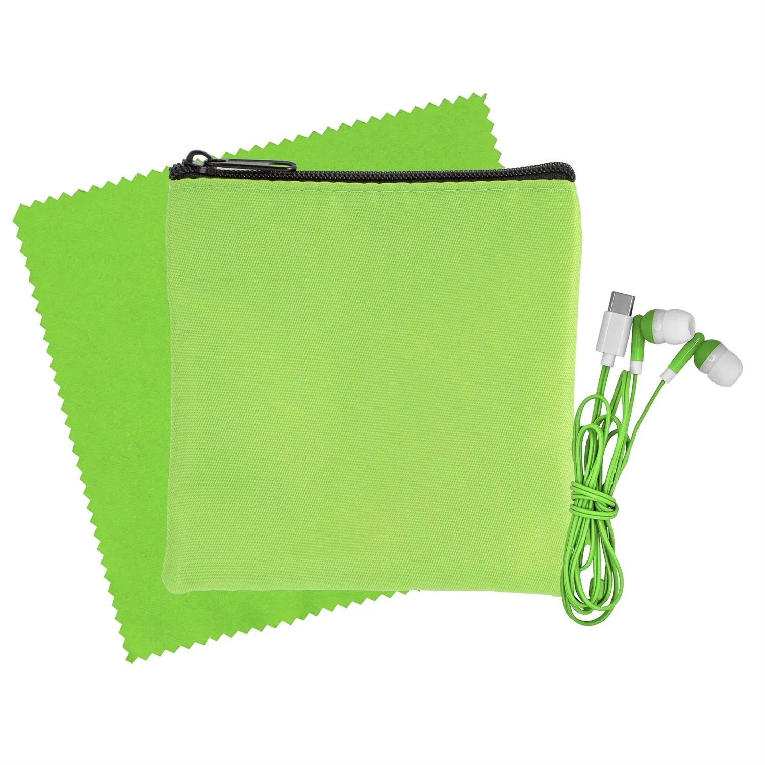 Colorful RPET Ear Bud & Cloth Set 8