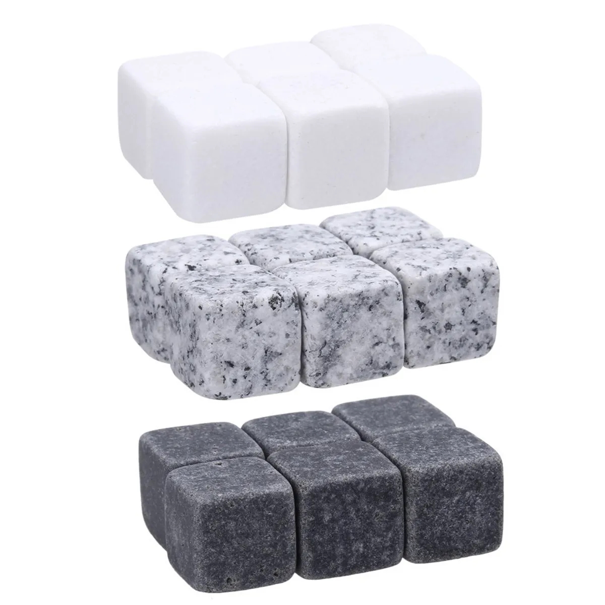 Recyclable Chilling Rocks Ice Wine Stones Frozen Set 2