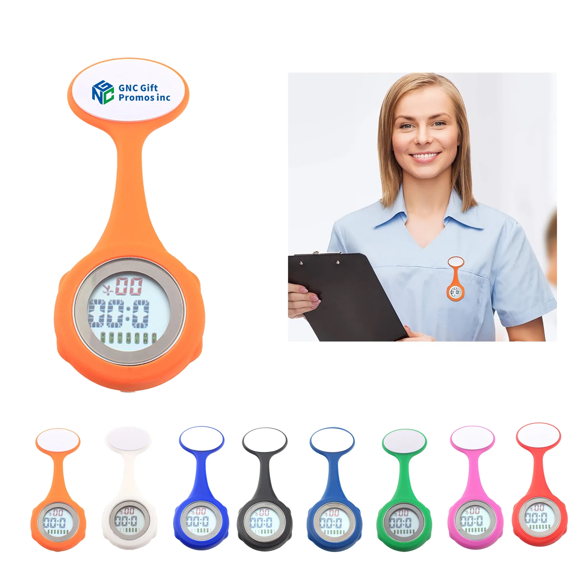 New Luminous Silicone Digital Brooch Electronic Watch 1
