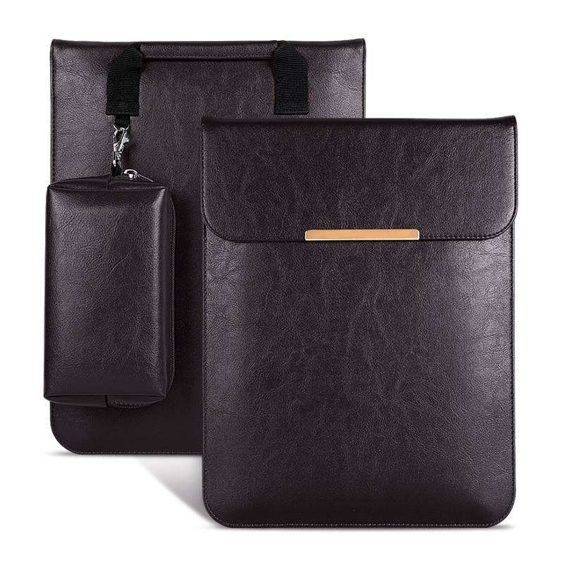 Waterproof Anti-scratch Leather Sleeve with Pouch 3