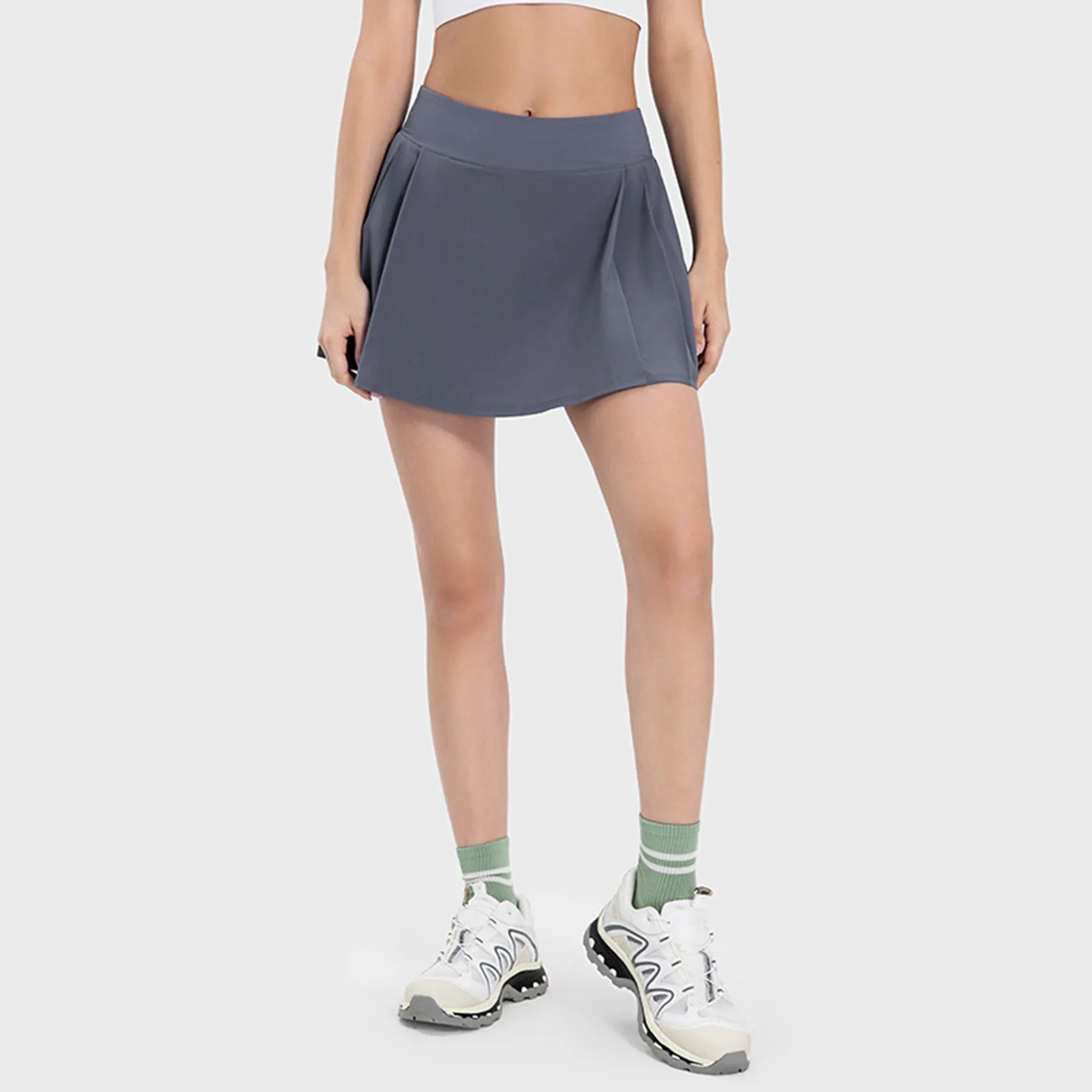 Pleated Tennis Athletic Golf Running Mini Skirts with Shorts 5