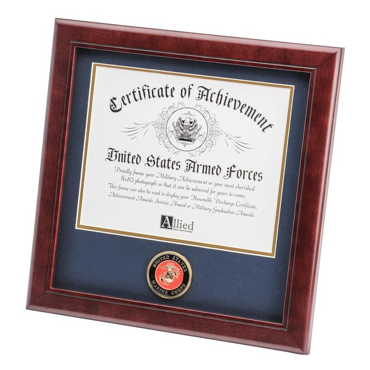 U.S. Marine Corps Medallion 8-Inch by 10-Inch Certificate Frame 1