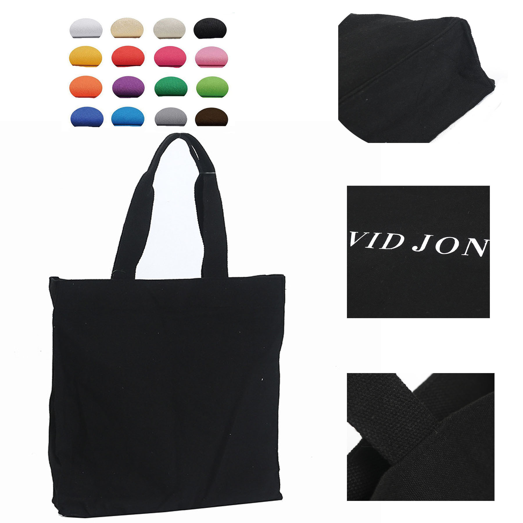 Foldable Tote Canvas Bag, custom tote bag with logo imprint 2