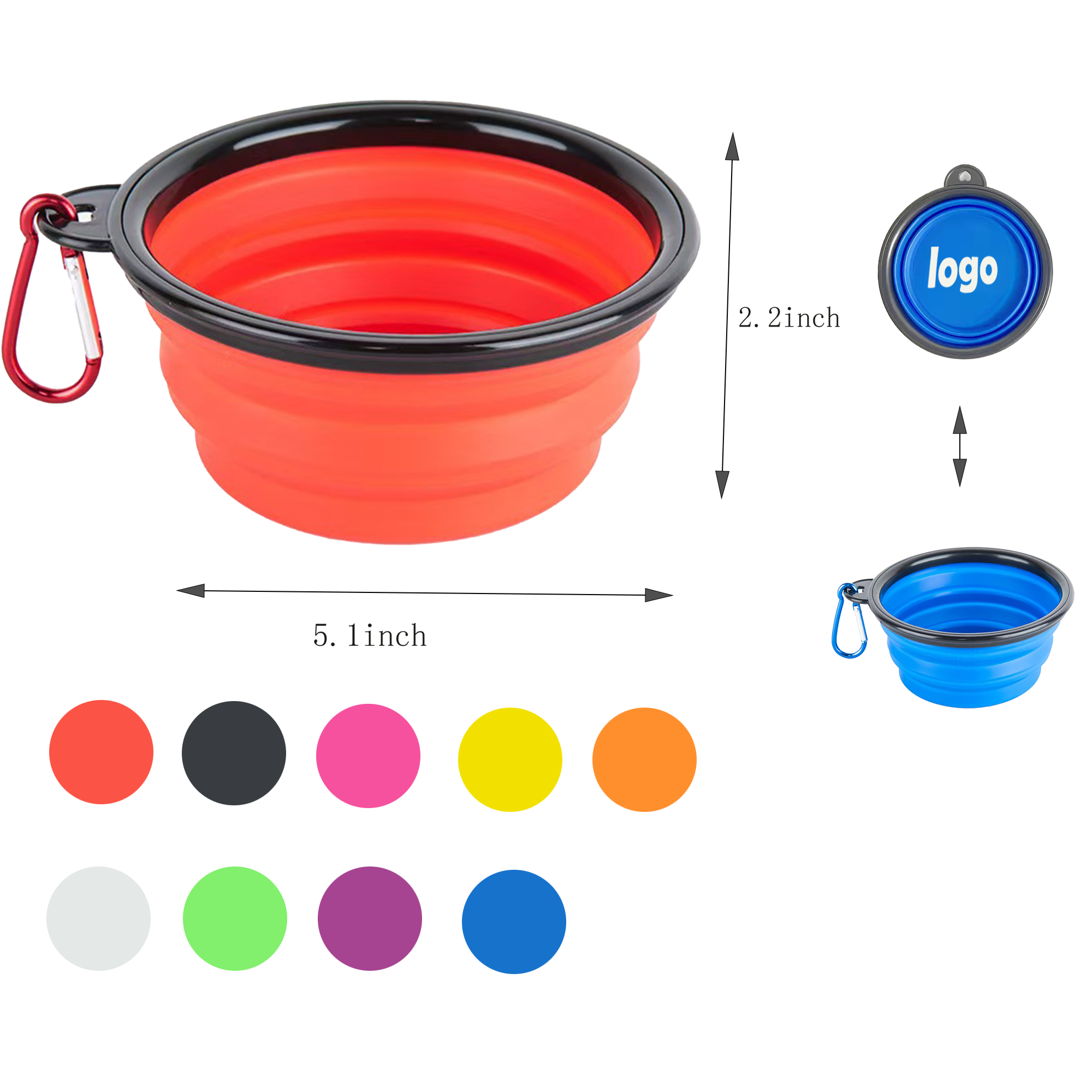 Collapsible Dog Bowl For Hiking MOQ100 3
