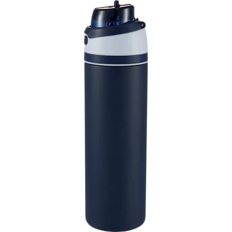 Elvin 28oz Recycled Stainless Flip Straw Bottle, custom water bottle with logo imprint 226