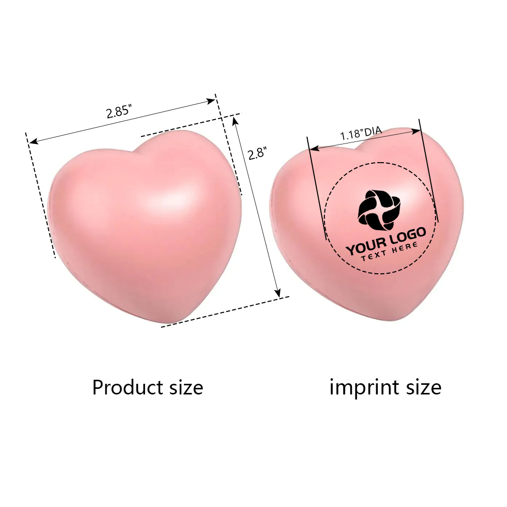 Custom Sweet Colorful Heart Squeezies Stress Ball 7