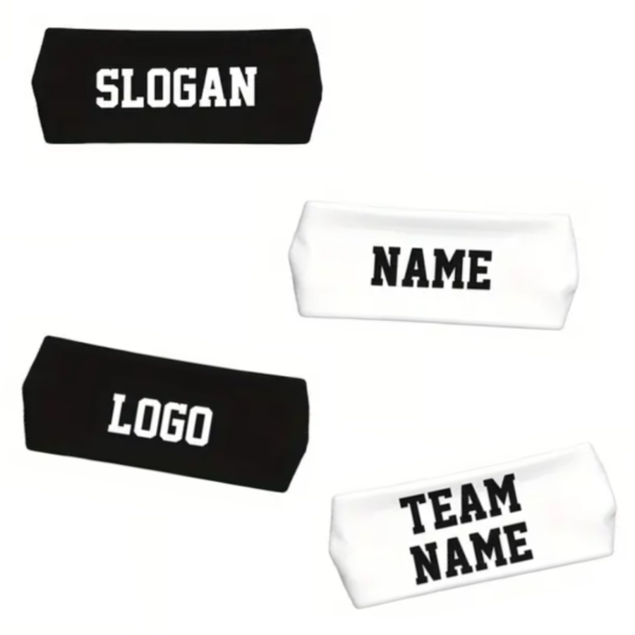 PolySpandex Sports Headband with Custom Embroidery