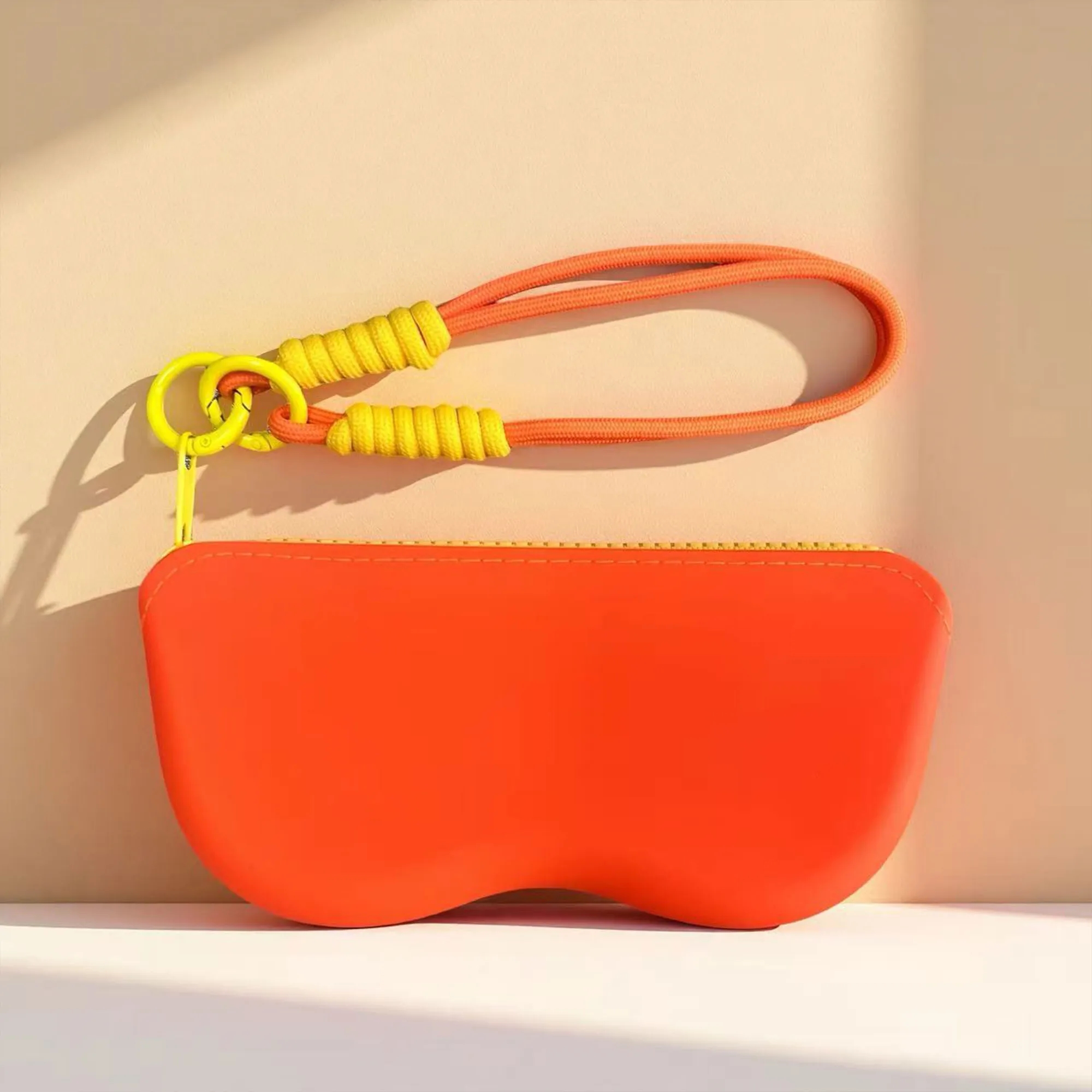 Trendy Color Block Eyeglasses Pouch Portable Travel Case 6