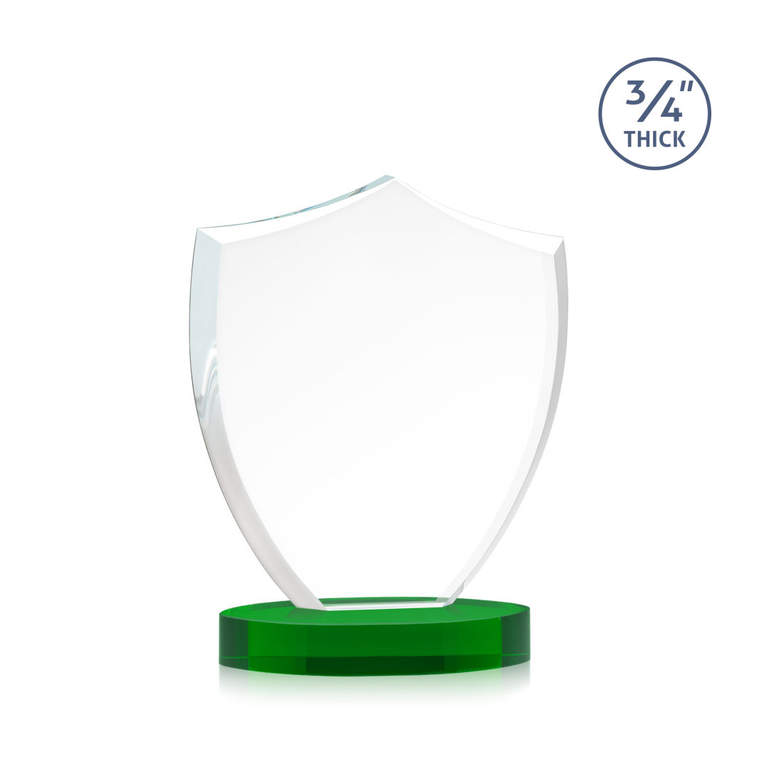 Scudo Shield VividPrint™ Award on Alberton Base - Green 7