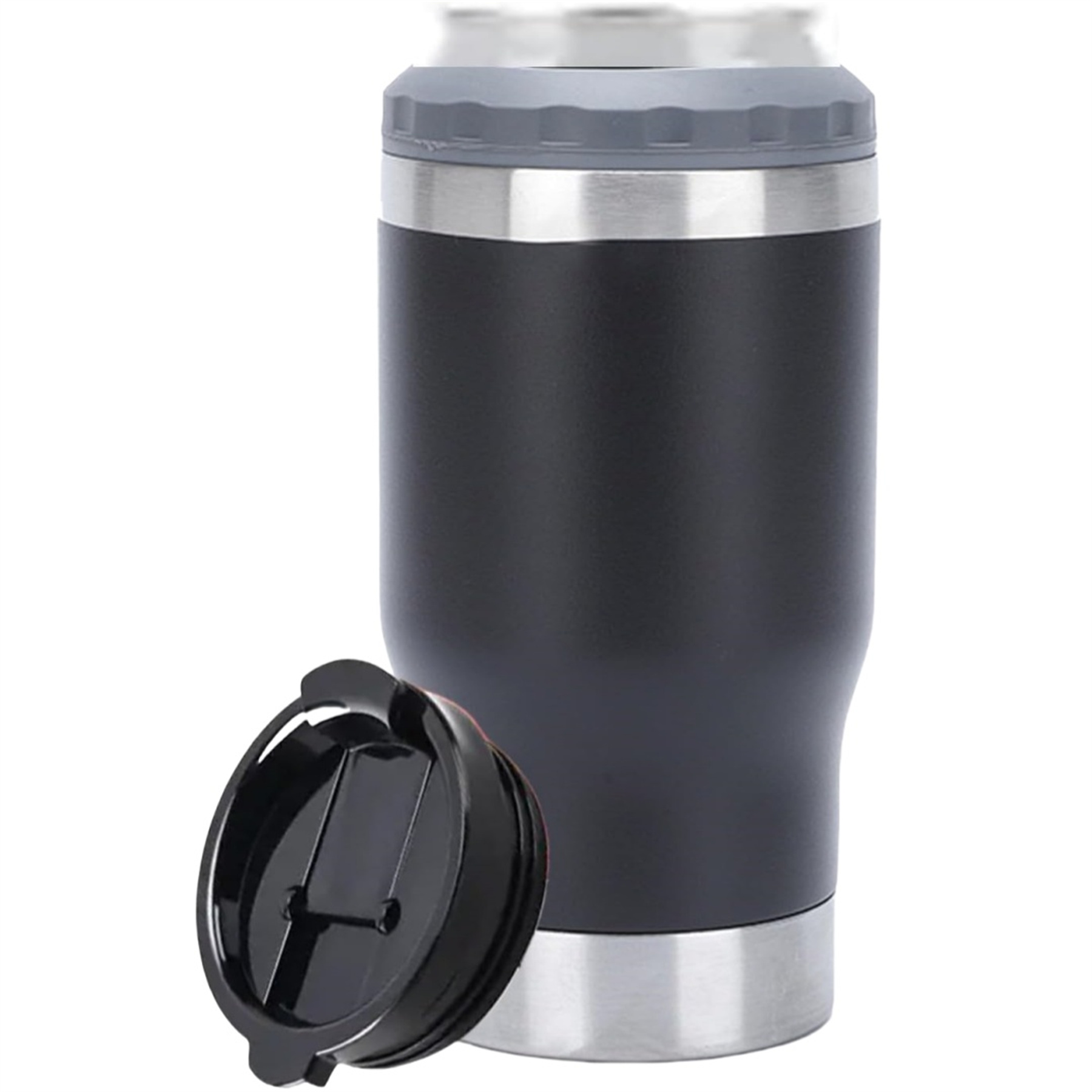 4 in 1 Stainless Steel Can Cooler, custom koozie with logo imprint 4