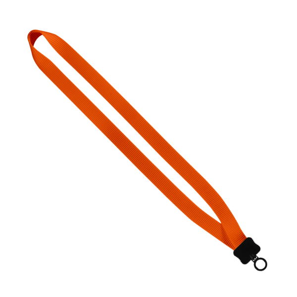 3/4" Smooth Nylon Lanyard with Plastic Clamshell & O-Ring 17