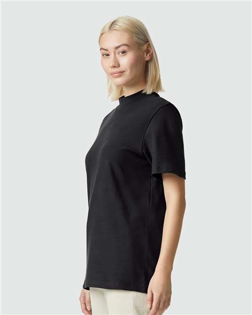 Unisex Pique Mock Neck Tee - 1PQ 22