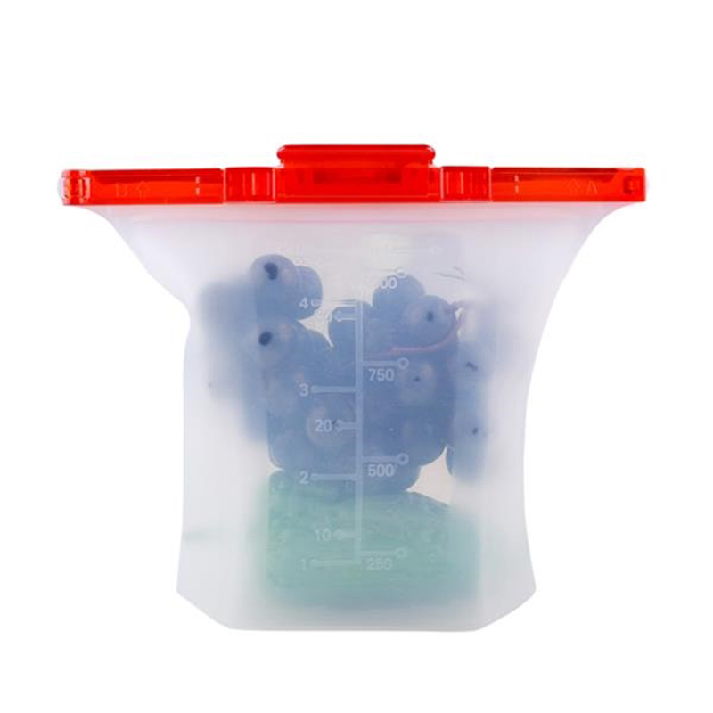 Silicone Food Storage Bag, custom lunch bag with logo imprint 3