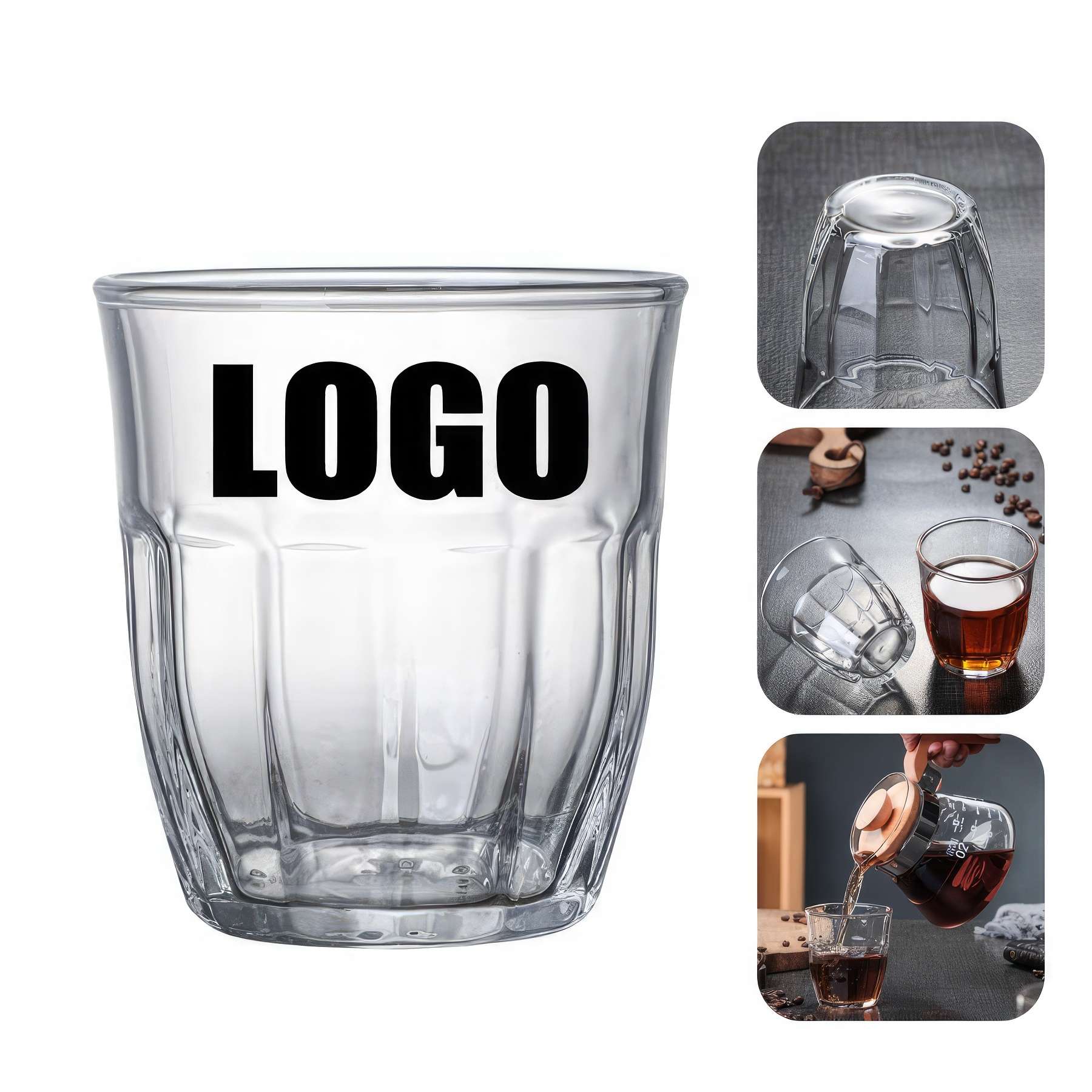 6.7 OZ / 200ML Glass Tea Coffee Whisky Drink Gift Cup 2