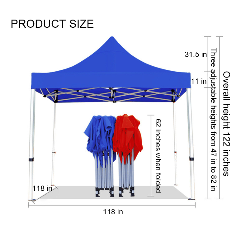 Tent 10x10 Full Color Pop Up Portable Outdoor Canopy Tent 4