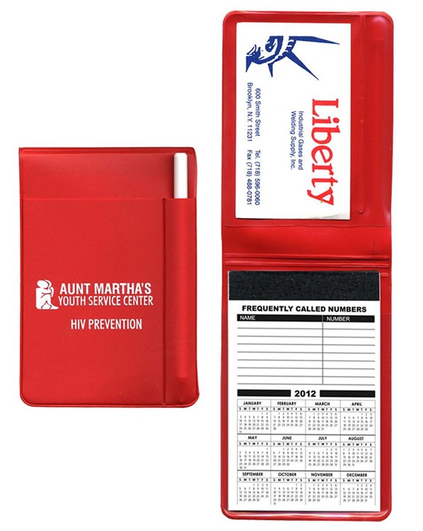 Standard Vinyl 100-Page Memo Book With White Pen 17