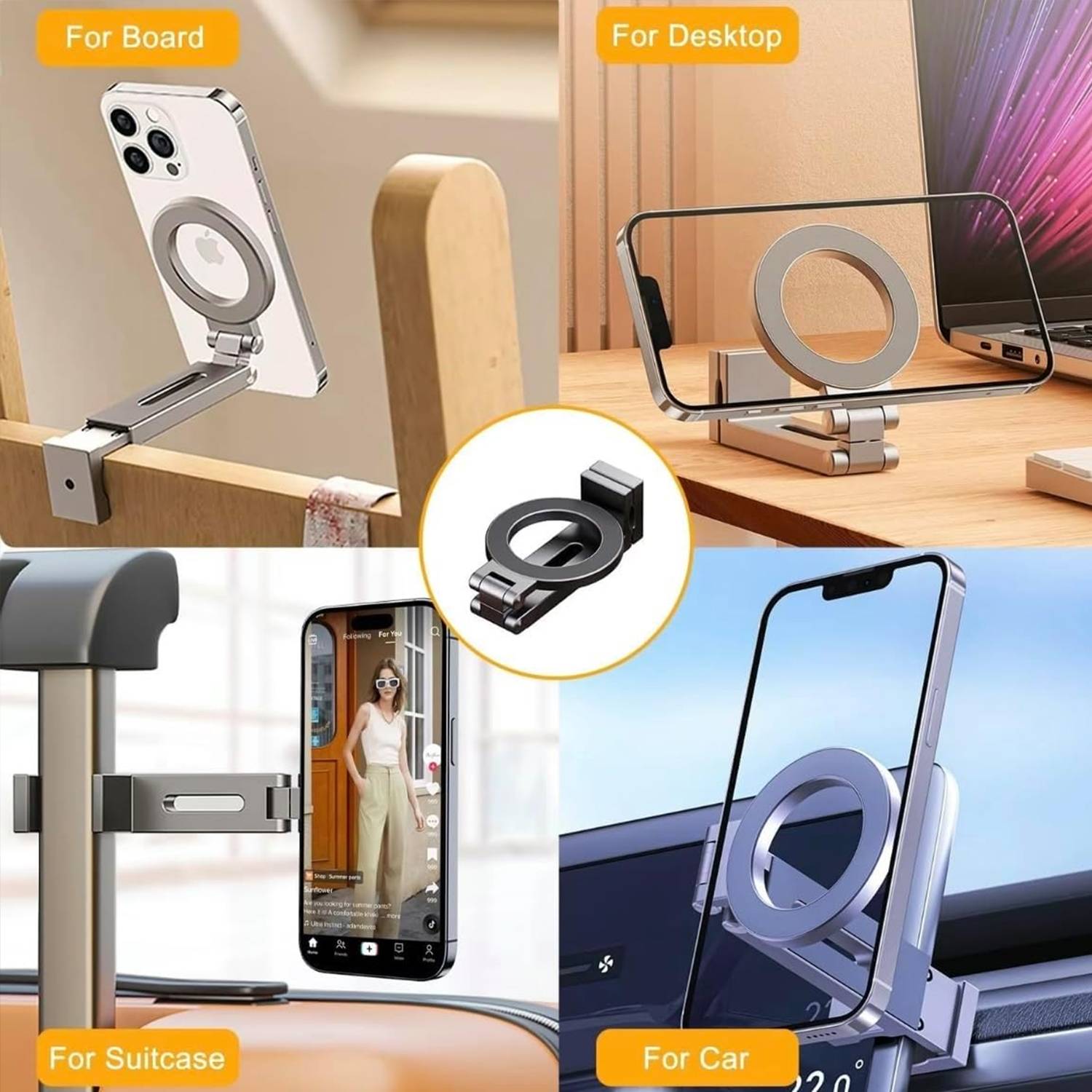 Aluminum Magnetic Phone Stand Holder Compatible w/ Magsafe 3