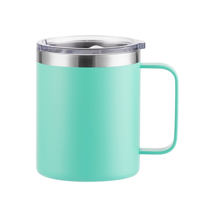 12 oz Stainless Steel Tumbler W/ Lid & Handle 4