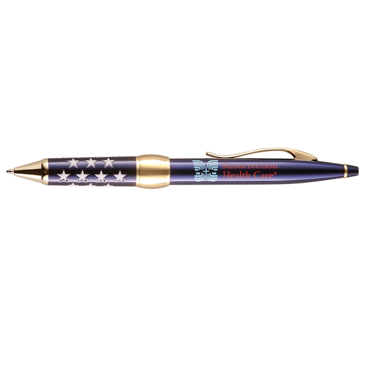 Patriot Brass Ballpoint Pen (Satin Chrome) 2
