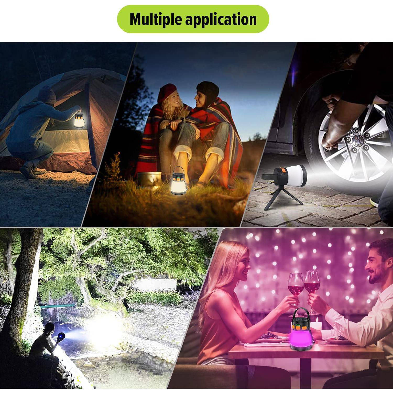 Solar Rechargeable LED Camping Lanterns 6