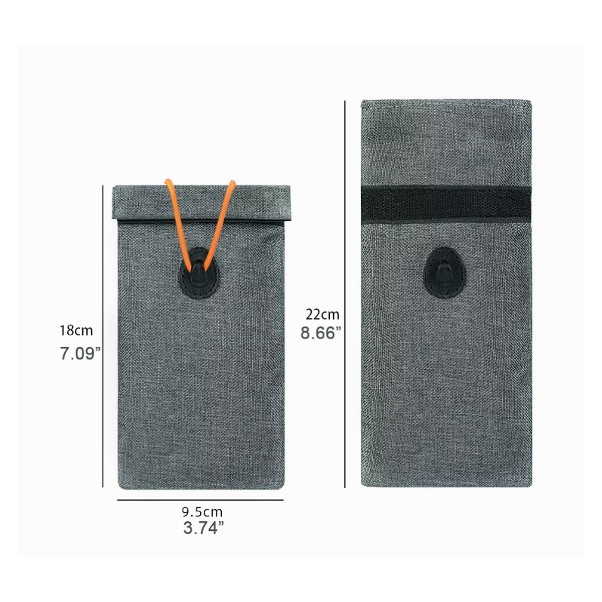 RFID Blocking Mobile Phone Pouch with Drawstring Closure 2