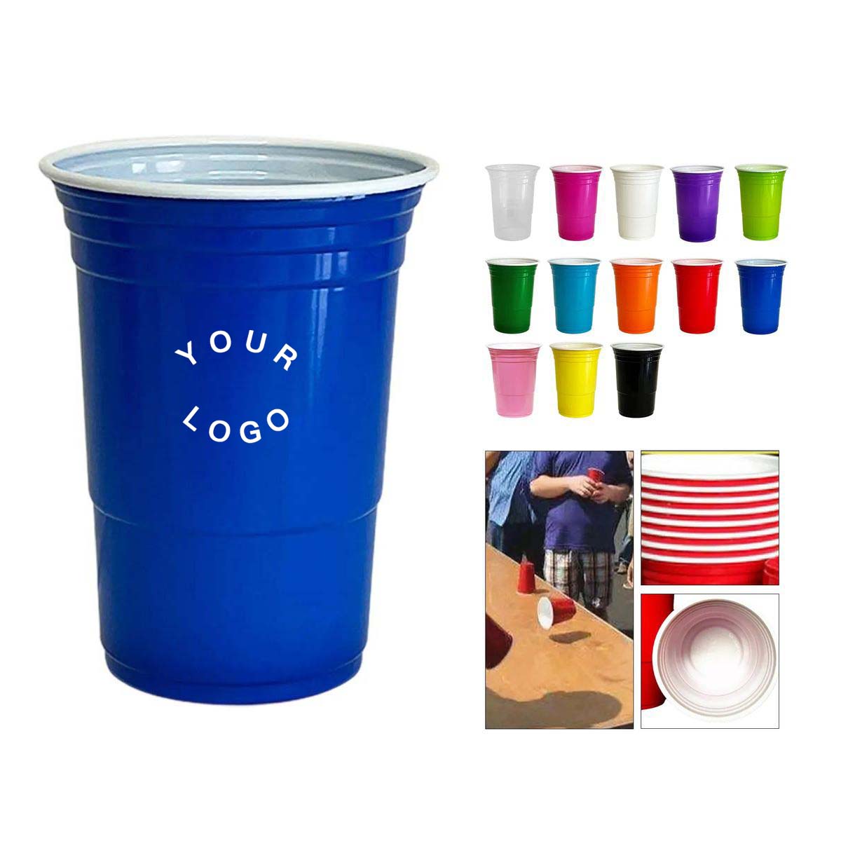 Plastic Beer Pong Cup 16oz for Party Games 13