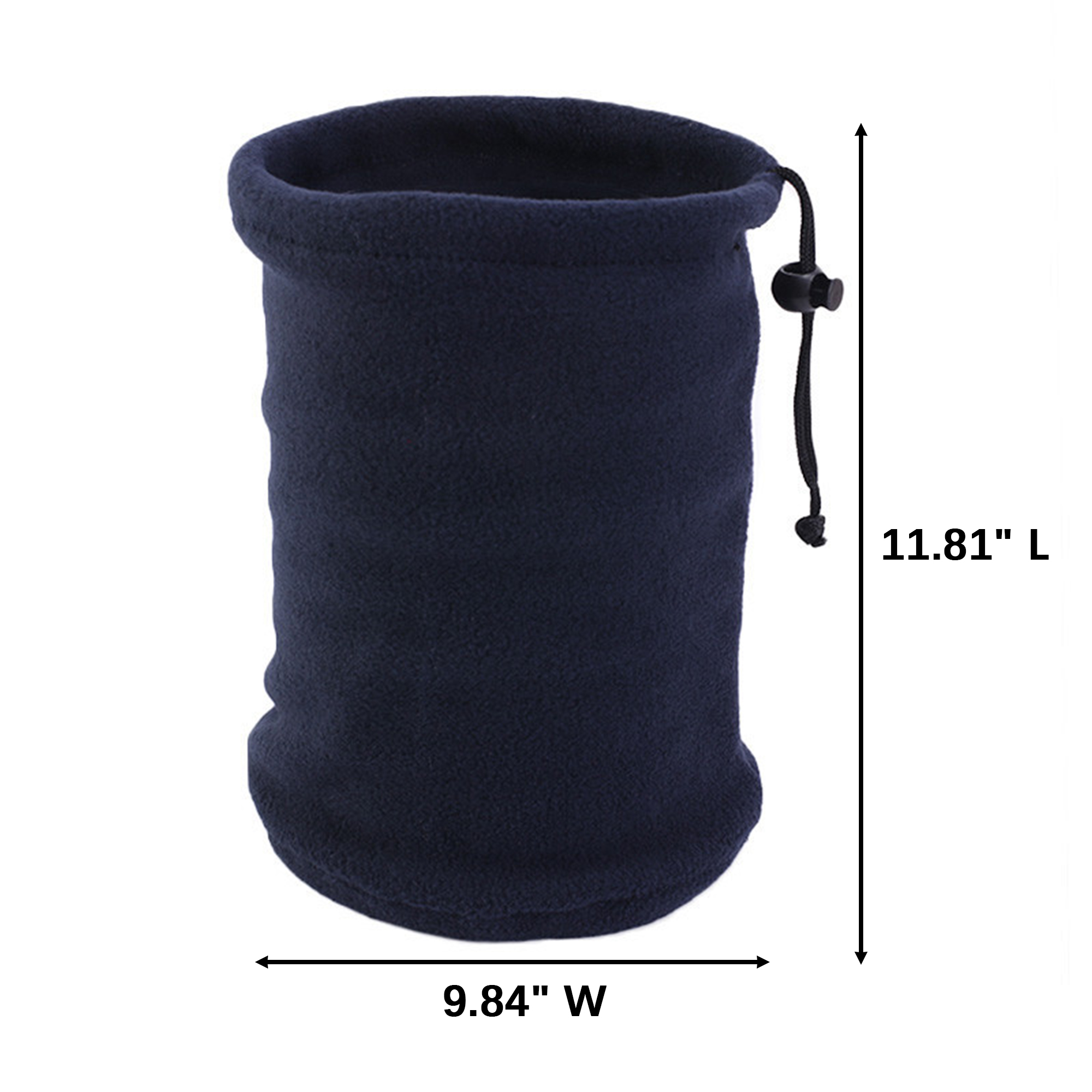 Polar Fleece Drawstring Neck Gaiter 11.81" x 9.84" 3