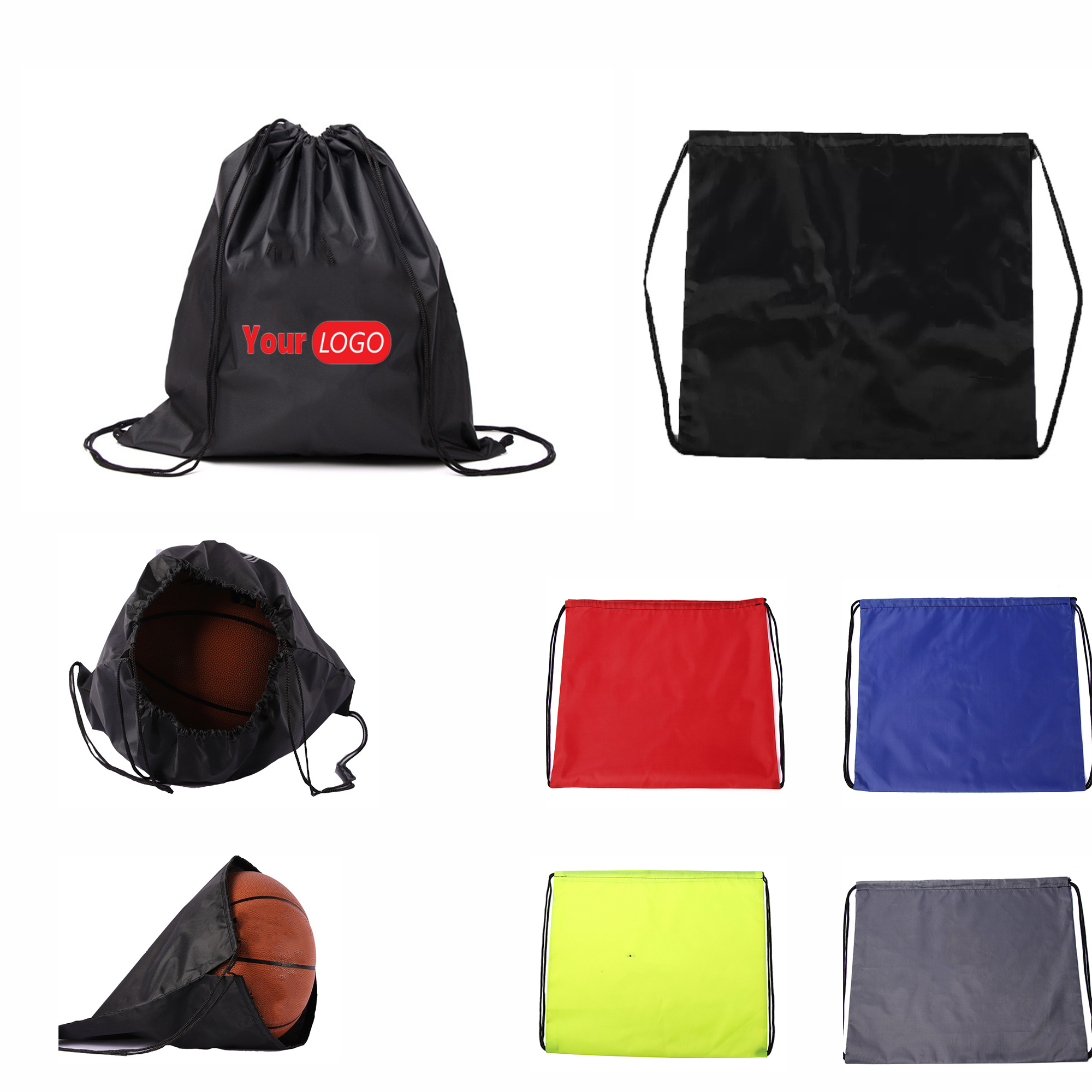 Basketball Drawstring Backpack Cinch Bag MOQ 50pcs 2