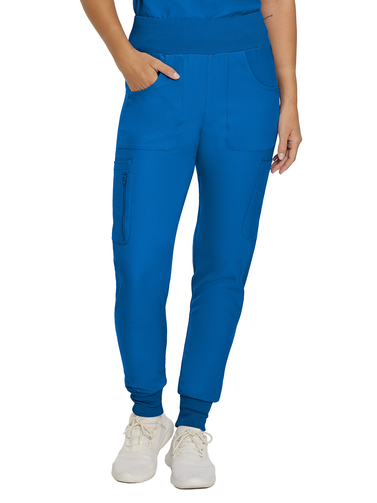 Landau - Forward - Women's Seven-Pocket Mid-Rise Rib-Knit Elastic Waist Jogger Pant 3