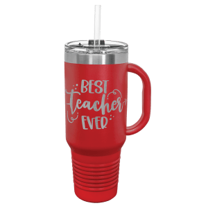 Polar Camel 40 Oz. Travel Mug With Handle, Straw Included 6