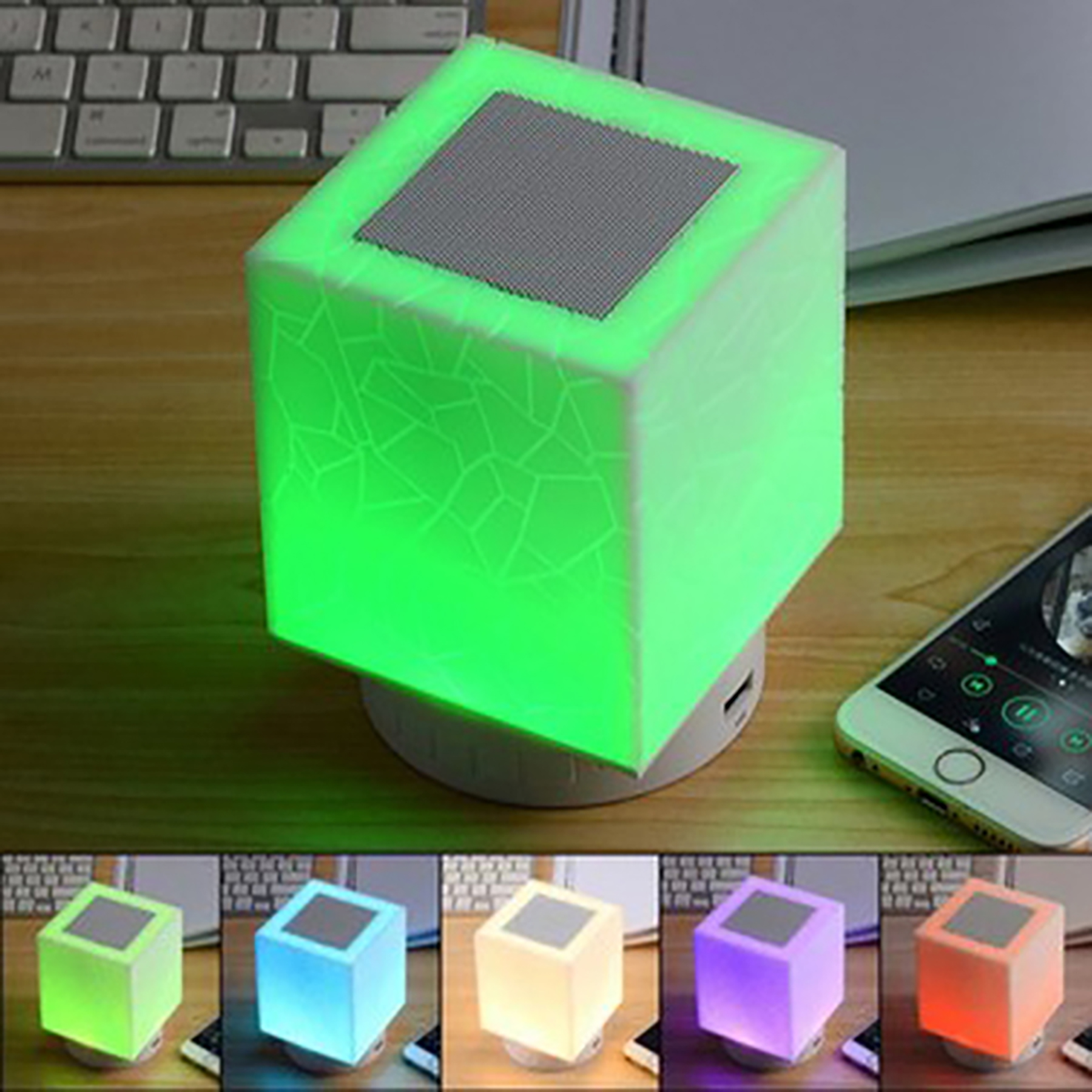 Wireless Bluetooth Speaker With Small Night Light 3