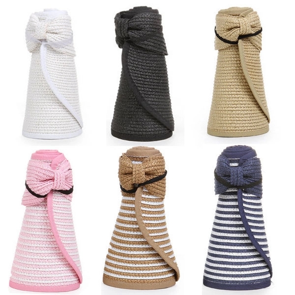 Foldable Roll Up Beach Straw Hat 4