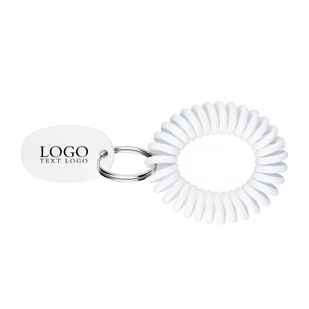 Custom EVA Bracelet Wrist Coil With Tag Keyring, custom athletic wear with logo imprint 3