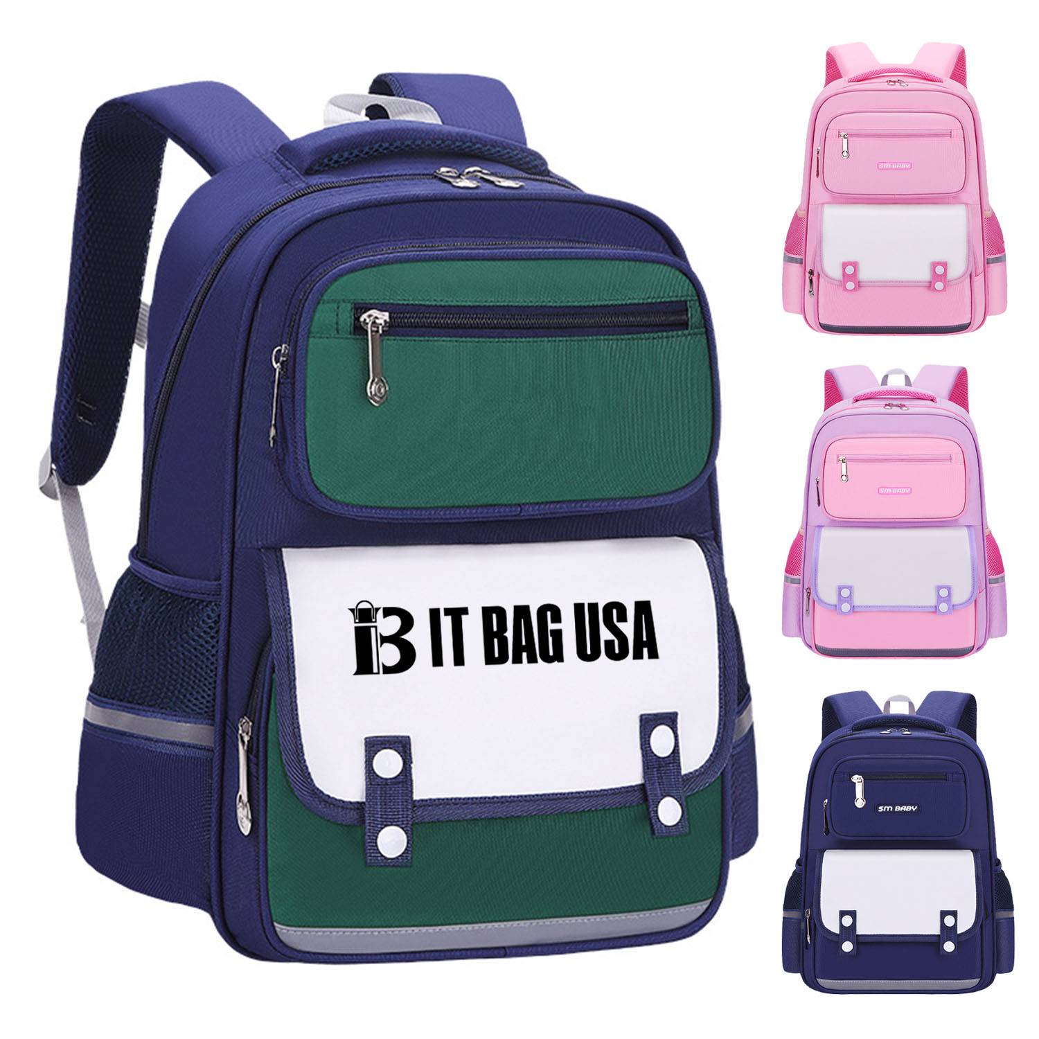 Children Shoulder Bag Backpack With Reflective Strip 1