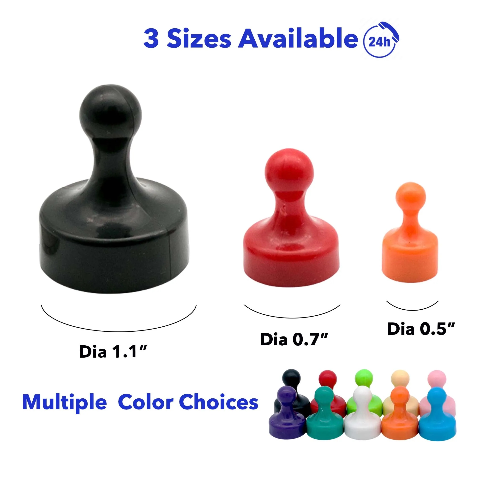MOQ50 Colorful Push Pin Magnet Clip 5